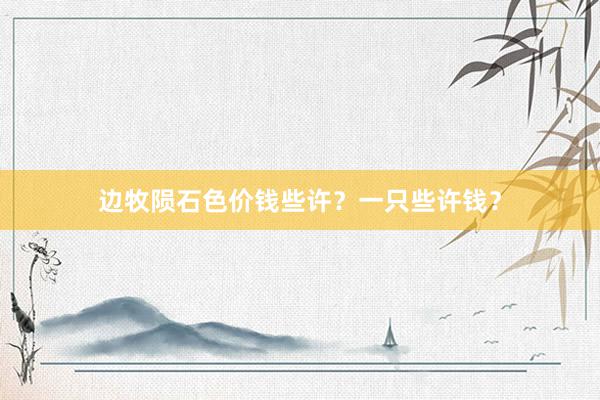 边牧陨石色价钱些许？一只些许钱？